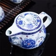 thumbnail image 3 of Exquisite 5 PCS Blue-And-White Peony Design Ceramic Tea Pot Tea Cups Set In Beautiful Color Gift Box by THY COLLECTIBLES, 3 of 8