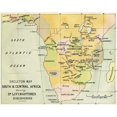 thumbnail image 2 of Skeleton Map Of South And Central Africa Showing David Livingstones, 2 of 2