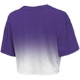 thumbnail image 3 of Women's Majestic Threads Purple/White Los Angeles Lakers Dirty Dribble Tri-Blend Cropped T-Shirt, 3 of 3