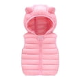 thumbnail image 1 of PEZHADA Girls Warm Vest Winter Boys Thicken Waistcoat Kids Outerwear Vest Cotton Jackets Pink, 1 of 9