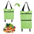 thumbnail image 3 of Kmbangi 2 in 1 Foldable Shopping Cart, Large Two-Stage Zipper Trolley Bag Grocery Cart with Wheels for Adults, 3 of 7