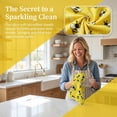 thumbnail image 4 of Unique Bargains Soft Absorbent Microfiber Kitchen Towel Yellow 26" x 18", 4 of 8