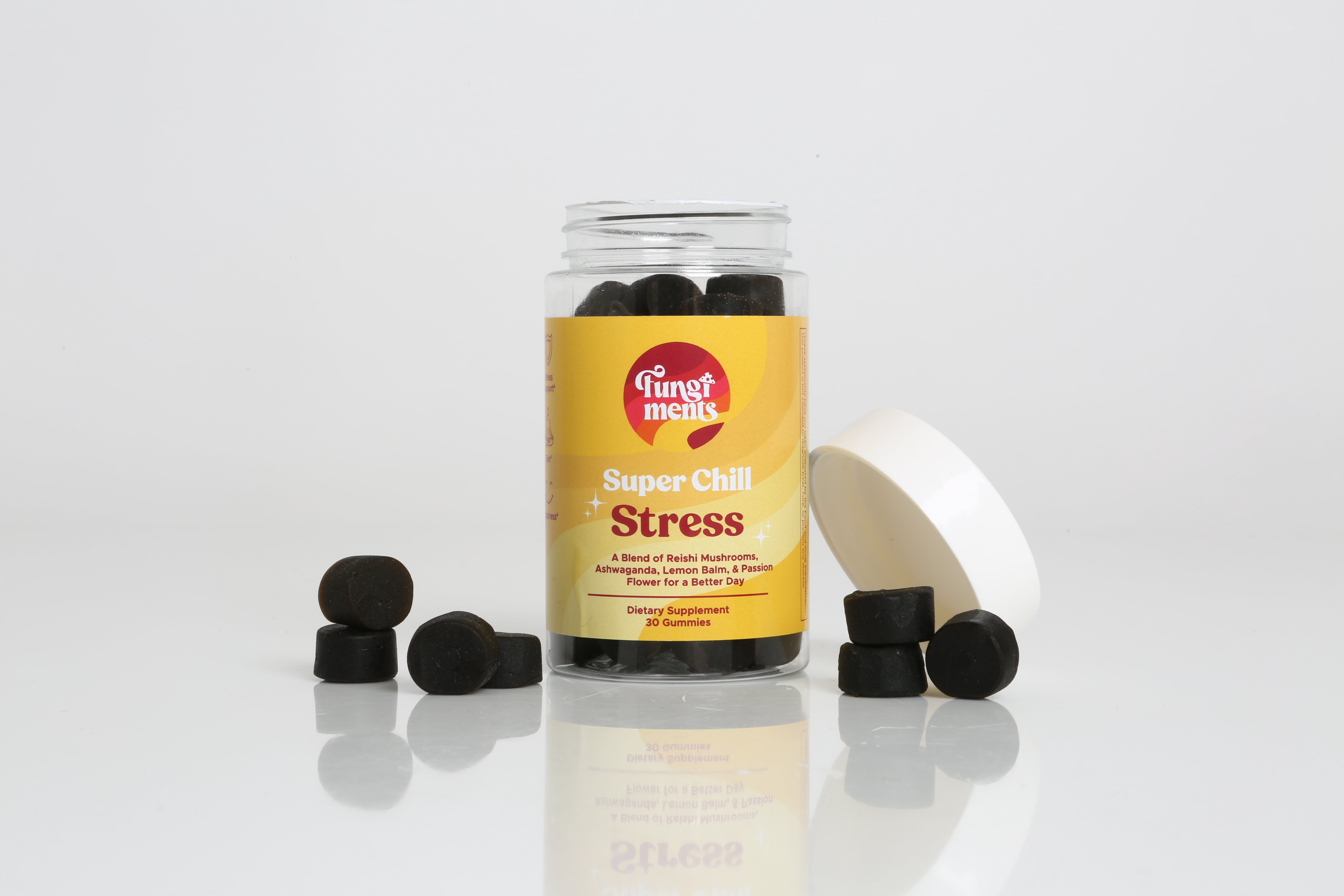 (2 pack) Fungiments Super Chill - Sleep&Relax, Healthy Cortisol, Reishi, Ashwagandha, L-Theanine - 30ct