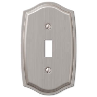 1 Single Toggle Switch Wall Plate Cover - Brushed Nickel