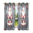 thumbnail image 6 of Yayeee Window Curtains Light Filtering 63"x52" Grommet Panel Pair Home Living Room Decor, Christmas Santa, 6 of 7