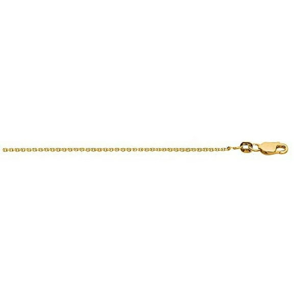 JewelStop Yellow Sterling Silver 1.4 mm Cable Chain Necklace, Lobster Claw Clasp - 16 Inches