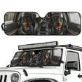 thumbnail image 2 of KUIFORTI Dachshund Car Sun Shade Funny Sun Shield for Car Windshield Cute Automotive Accessories fit for Jeep Wrangler JL JLU 2018-2025 / Jeep Gladiator 2020-2025, Easy to Install, 2 of 6