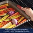 thumbnail image 4 of Cucina Nonstick Bakeware Set Baking Cookie Sheets Cake Muffin Bread Pan, 10 Piece, Latte Brown with Cranberry Red Grips, 4 of 4