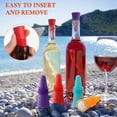 thumbnail image 2 of Wine Stoppers for wine bottles,Casewin Colorful Silicone + Stainless Steel Wine Stopper,Wine Outlet Cap, Bottle Cover, Beverage Bottle Stoppers (6 Pack), 2 of 7