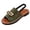 Summer Shoes # Army Green, variant on Women Summer Wedge Sandals Open Toe Single Strap Metal Buckle Woven Edge Casual Dress Shoes Soft Insole Non-Slip Everyday Beach Vacation Walking Outdoor Elegant Style