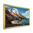 thumbnail image 2 of Designart "Italian Coastal Village Views II" Landscapes Framed Wall Art Decor - Global Blue Landscape Italy Hallway Framed Wall Art Decor, 2 of 6