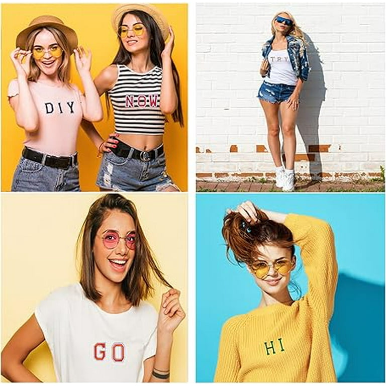 J.CARP 52Pcs White Alphabet A to Z Patches, Iron on Sew on Letters for Clothing, Hats, Shoes, Backpacks, Handbags, Jeans, Jackets etc.