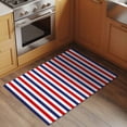 thumbnail image 3 of 2x3 Door Mat Rug, Red Blue White Striped Non-Skid Rubber Backing Large Rectangle Rugs - Living Room Bedroom Home Office, Modern Simple Stripes Indoor Floor Mat Carpets Washable Rug, 3 of 9