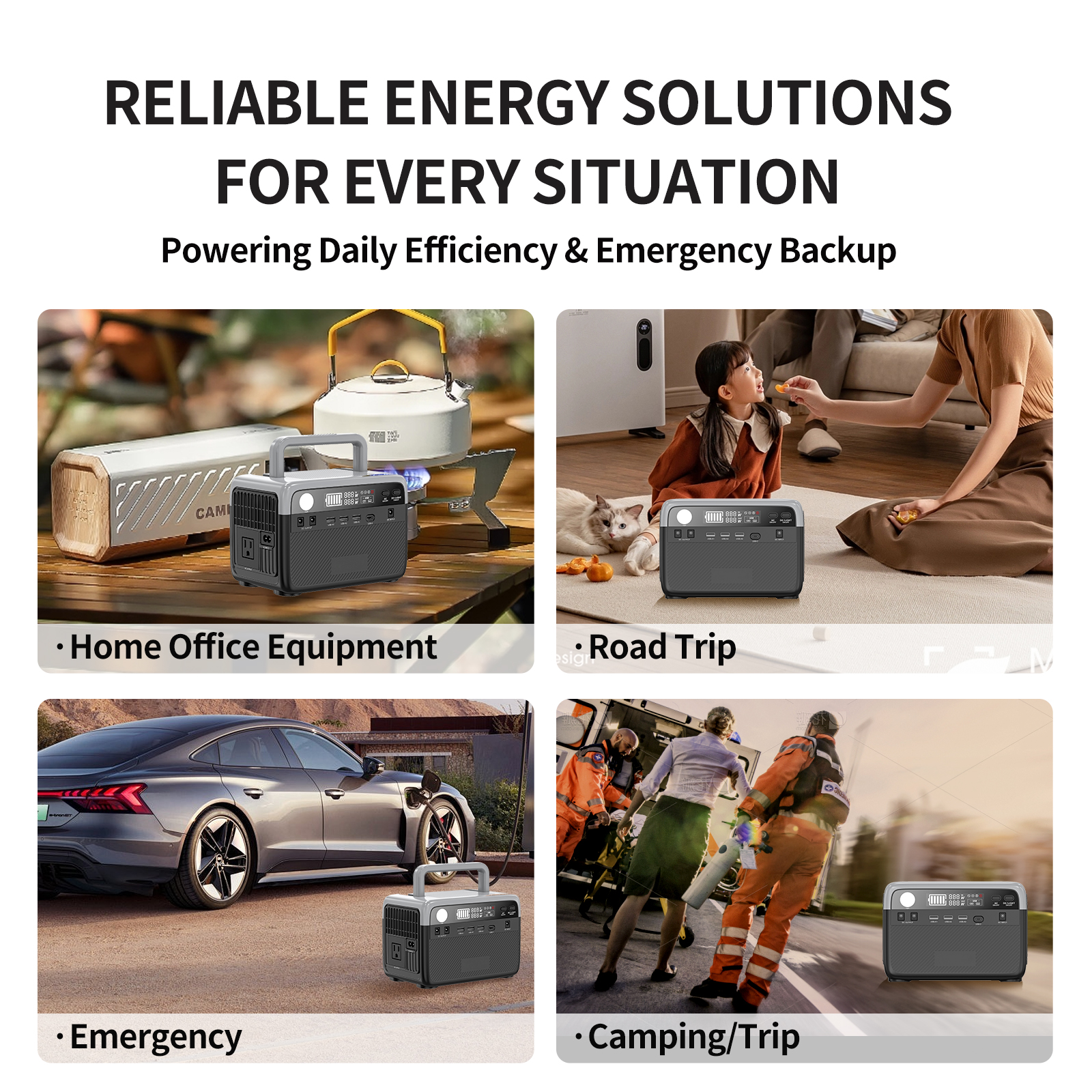 XCLOUD 300W(Peack 600W) Portable Power Station 296Wh Capacity Lithium Battery Solar Generator Fast Charging (Solar Panel Optional) for Home Backup Outdoor Camping