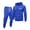 Royal Blue, variant on PARIS Men's Winter 2-Piece Casual Set, Printed Hooded Sweatshirt and Sweatpants, Sportswear Lounge Outfit For Street Style and Daily Use,Beige,L