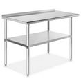thumbnail image 1 of GRIDMANN NSF Stainless Steel Commercial Kitchen Prep & Work Table with Backsplash - 48 in. x 24 in., 1 of 5