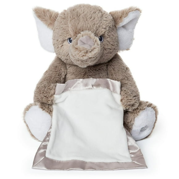 Peek-a-Boo Furry Friends Animated Peek-a-Boo Elephant Plush, Gray, 10"