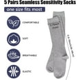thumbnail image 2 of HNYG 5 Pairs Walking Boot Socks, Replacement Sock Liner for Orthopedic Walking Boots Walker Brace, Tube Cast Boot Surgical Leg Cover for Men Women, Light Gray, 2 of 6