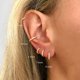 thumbnail image 2 of 2 uds pendientes de aro mínimos de acero inoxidable cristal Zirconia pequeño Huggie pendiente de cartílago fino Helix Tragus joyería Piercing, 2 of 4