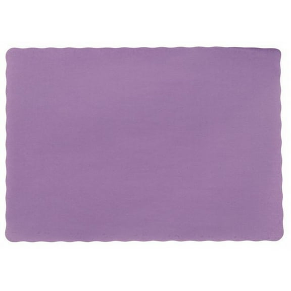 25 Scalloped Edge Paper Placemats 10" X 14" Dinner Size 26 Colors - Purple