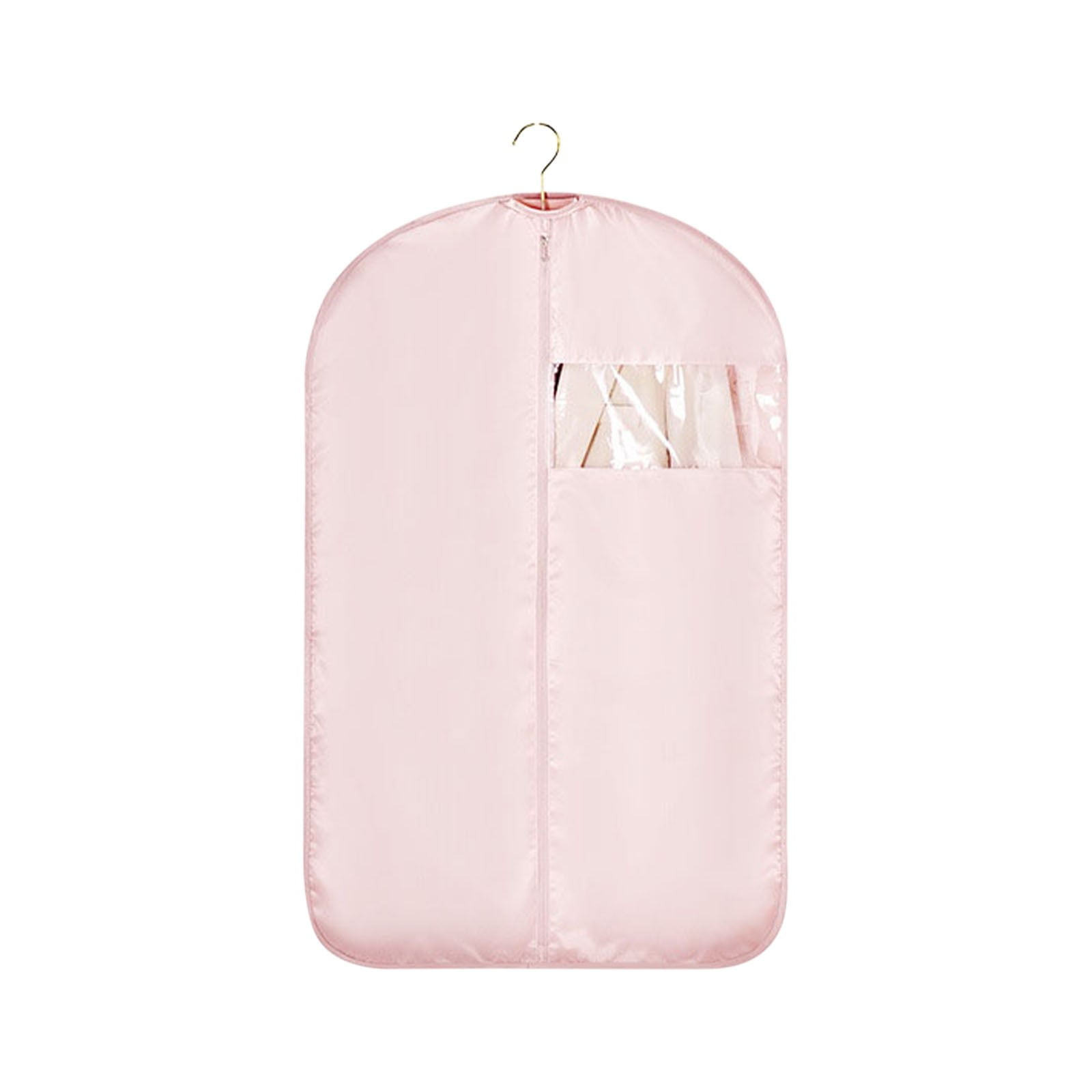 Weloille Hanging Clothes Cover for Long Coats, Breathable Fabric Dust Proof Storage Bag with Garment Protector, Ideal for Winter Jackets and Down Jackets, Home Organization Essential