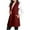 Wine, variant on LEBONYARD Woman's Trendy Lapel Collar Solid Colored Sleeveless Button Coat Casual Long Length Loose Warm Fitting Pocket Outerwear Jacket Coat