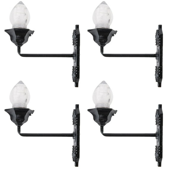 HEMOTON 4pcs Tiny Wall Lamps Mini Luminous Wall Lamp Sand Table Building DIY Materials