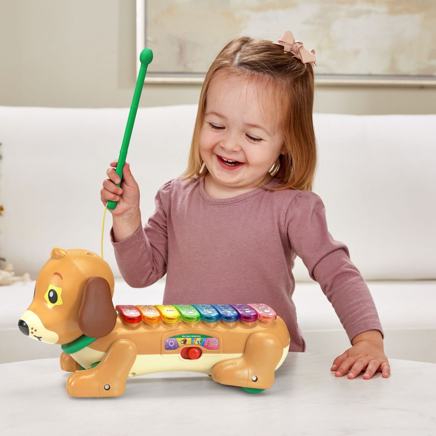VTech Zoo Jamz Doggy Xylophone - Infant Musical Toy - English Version, 1.5-4 Years