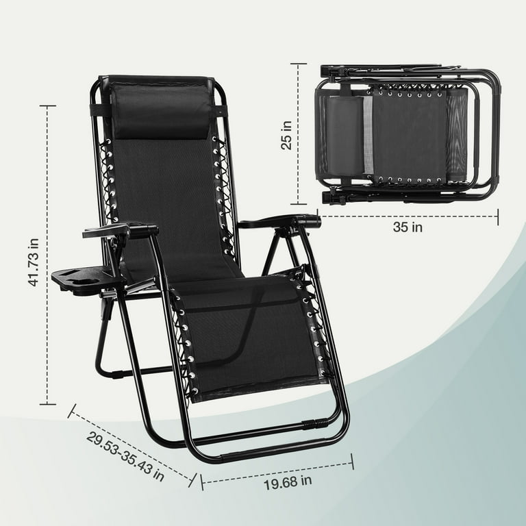 EDX Zero Gravity Chair Outdoor Lounge Chair, Suitable for Beach