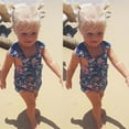 thumbnail image 6 of Penkiiy Toddler Baby One-piece Printed Baby Girl Summer Style Romper Bag Fart Clothes Cotton One-piece Romper 12-18 Months Blue on Sale, 6 of 9