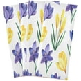 thumbnail image 2 of GZHJMY Soft Absorbent Reusable Kitchen Towels, Set of 6|28x18 in, Watercolor Crocuses Dining Kitchen Living Room Tea Towels Dish Towels Decorative Towels, 2 of 7