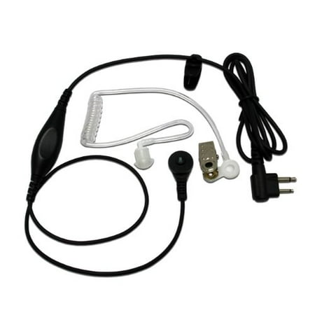 Motorola Portable Radio Earpiece Maximal Power RHF MOT P01 Single Wire Surveillance Earpiece with Waterproof PTT Microphone for Motorola 2 Way Radio 2 Pin Plu ()