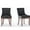 Black, variant on HSUNNS Upholstered Thickened Fabric Dining Chairs Set of 2, Solid Wood Contemporary Kitchen Chairs for Dining Room, Accent Chairs with Nail Head Decor, Beige