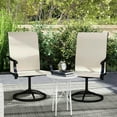 thumbnail image 3 of Spaco Patio Swivel Chairs Set of 2, High Back Patio Dining Chairs with All-Weather Mesh for Outdoor as Backyard, Lawn, Garden, Beige, 3 of 11