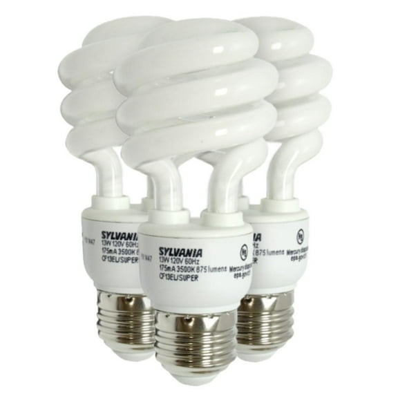 Sylvania 26927 - CF13EL/MICRO/835/RP3 Twist Medium Screw Base Compact Fluorescent Light Bulb