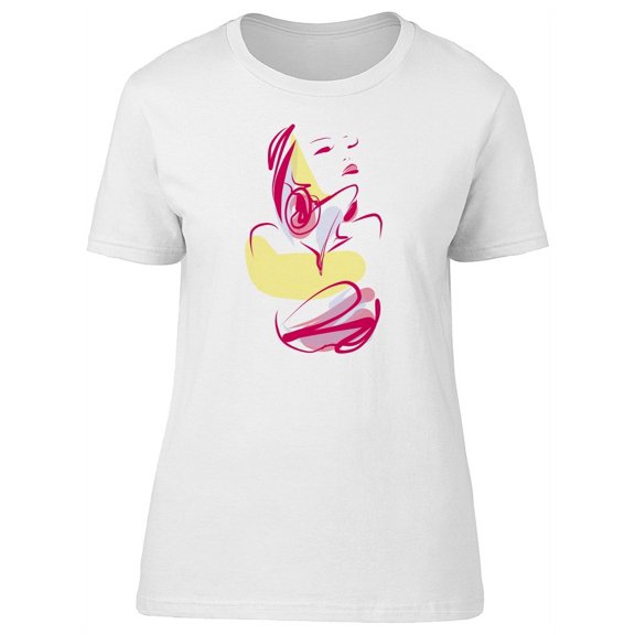 Beautiful Young Attractive Model T-Shirt Women -Image by Shutterstock, Female XX-Large