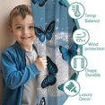 thumbnail image 3 of Blackout Kids Curtains,Lightblue Butterfly Sparkle Pattern Childrens Insulated Curtains Set Of 2,Bedroom Essentials,Toddler Room Decor 42"x63", 3 of 5