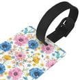 thumbnail image 3 of Wukai Rose Flowers Stylish and Durable Travel Luggage Tags: Waterproof PVC Rubber, Easy Attachment, Bold Lettering for Quick Identification, 3 of 6