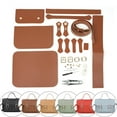 thumbnail image 4 of DIY Sewing Stitching Womens Leather Bag Making Complete Kit Handbag Brown, 4 of 8