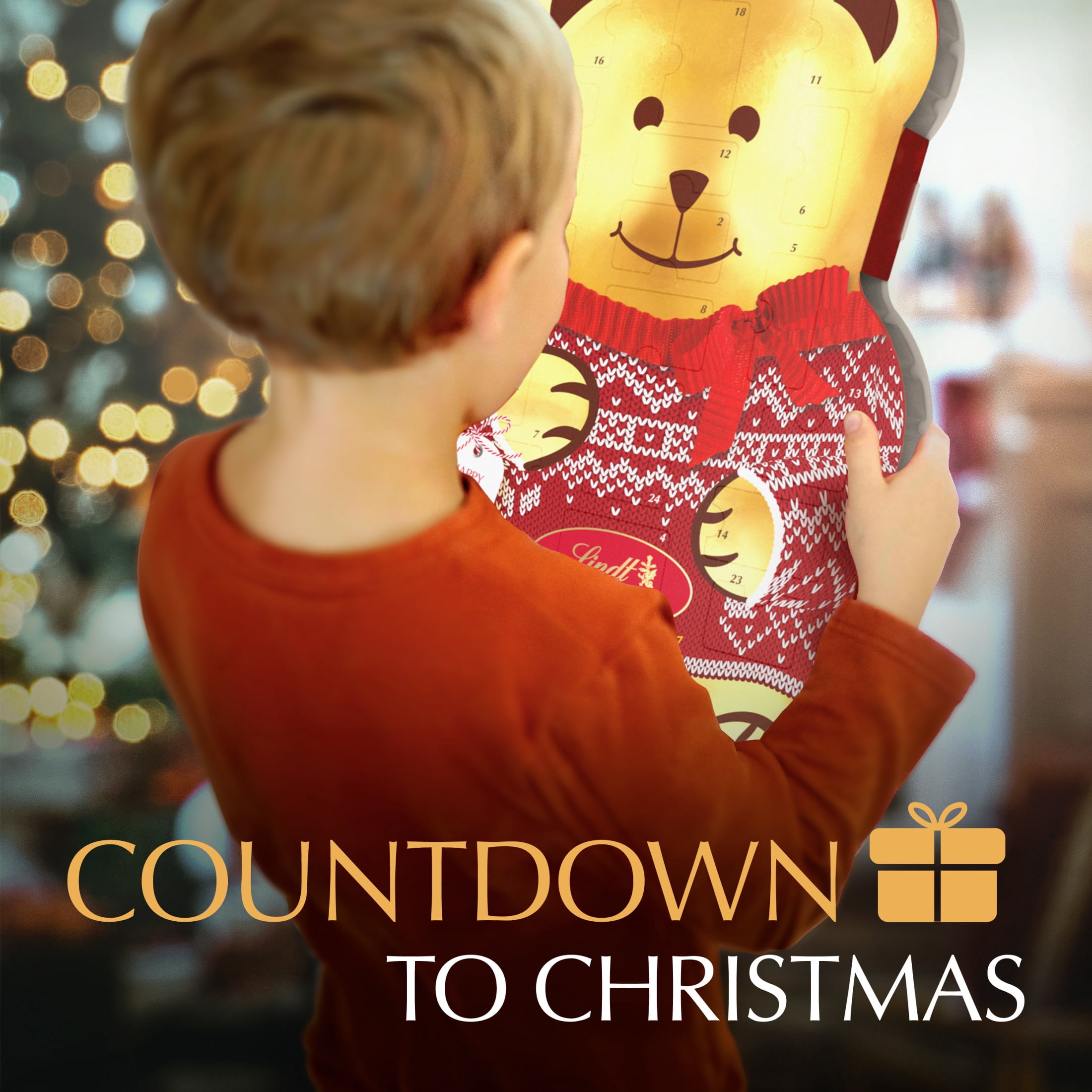 Lindt Teddy Christmas Advent Calendar Assorted Chocolate Candy Box, 7.2 oz