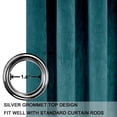 thumbnail image 2 of Classic Velvet Grommet Curtains – Thermal Insulated, Blackout, Set of 2 (52"W per Panel), 2 of 5