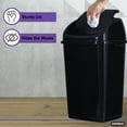 thumbnail image 7 of Superio Large Kitchen Trash Can 13 Gallon Black Swing Top Trash Can with Lid, 52 Qt, 7 of 7
