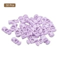 thumbnail image 3 of Unique Bargains 30Pack 5.5x3mm Cord Lock Plastic Single Hole Spring Toggle Stoppers, Purple, 3 of 5