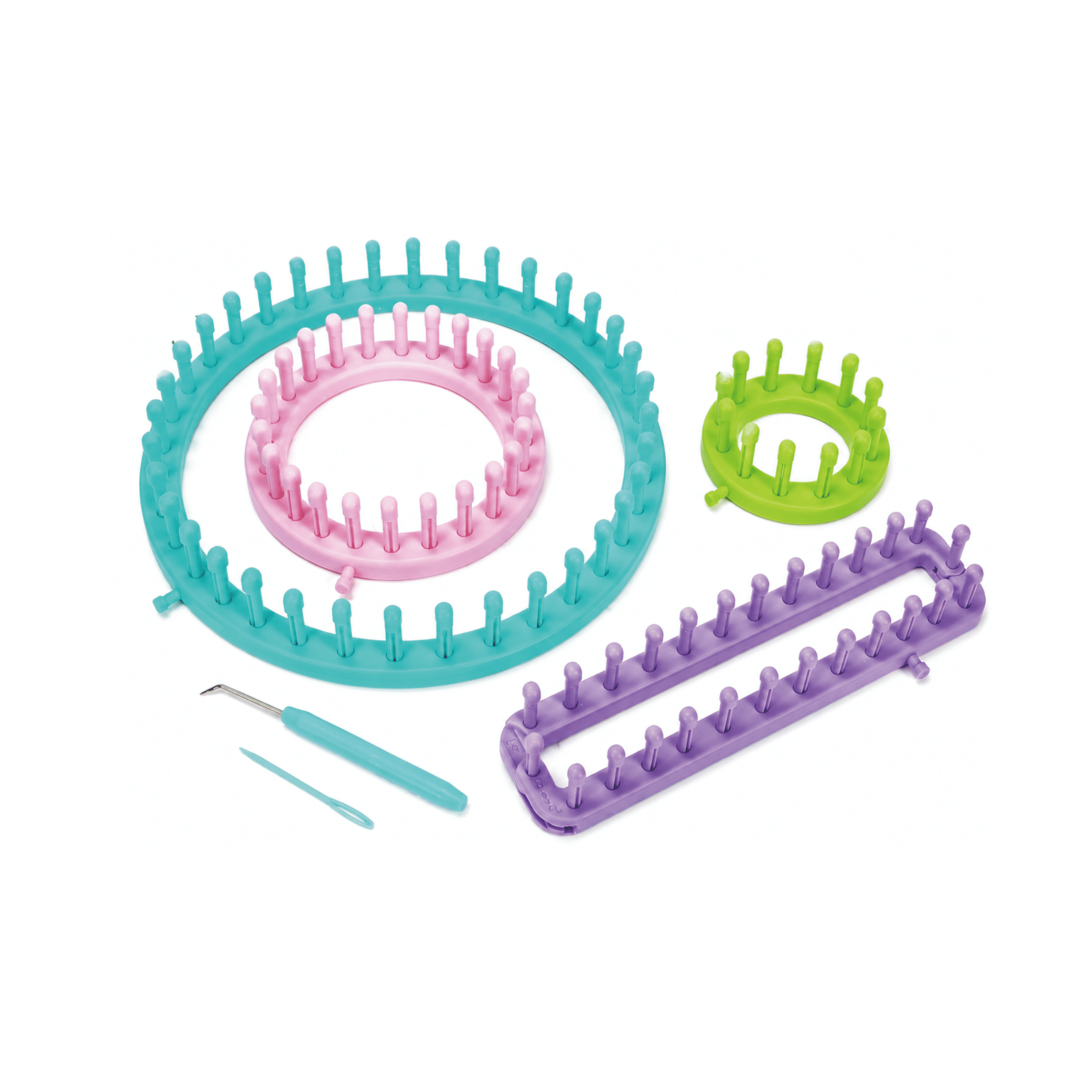 Hello Hobby Assorted Plastic Knitting Loom Kit, 6-Piece Set