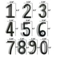 thumbnail image 3 of Floating Mount Colonial Cast Iron House Address Number 3, Rustic House Numbers, 6.5 inches, Matte Black, 3 of 5