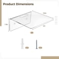 thumbnail image 5 of 8 Pcs Acrylic Floating Shelves, Clear Wall Shelves for Storage and Display, Small Wall-Mounted Shelves, Includes Screws and Plastic Clips for Easy Installation, 5 of 6