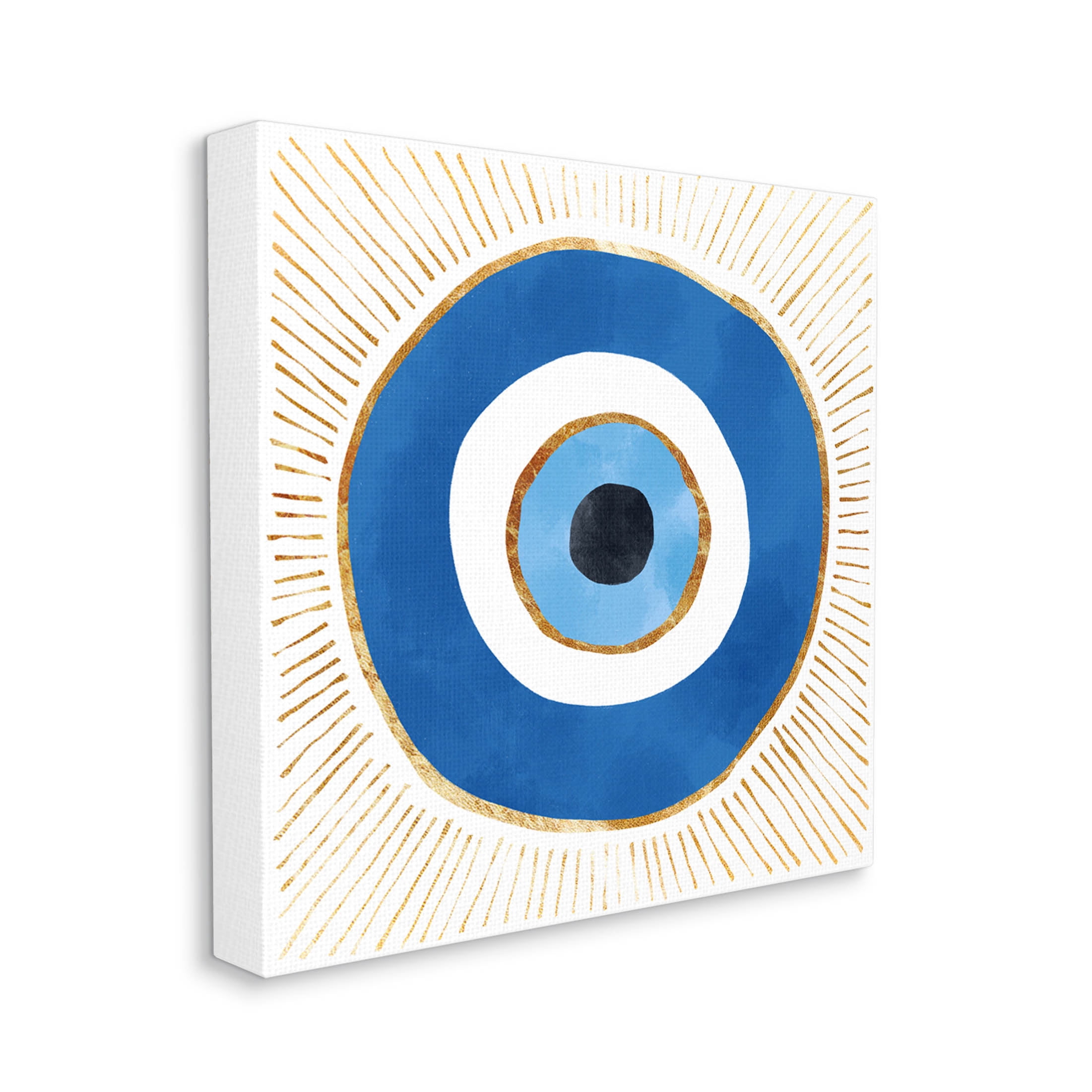 Stupell Industries Evil Eye Symbol Striped Rays Graphic Art Gallery Wrapped Canvas Print Wall Art, Design by Ziwei Li