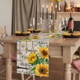 thumbnail image 2 of Table Runners 108 Inches Long Dress Scarves, Sunflower Farmhouse Coffee/Dining/Kitchen Table Runner for Living Room, Yellow Flowers Summer Botanical Wooden 13x108 Inch, 2 of 9