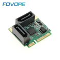 thumbnail image 5 of Adaptateur Convertisseur 2 Ports Mini PCI-E PCI Express vers SATA 3.0, Carte d'Extension de Disque Dur pour Windows Mac Linux OS Rouge, 5 of 5