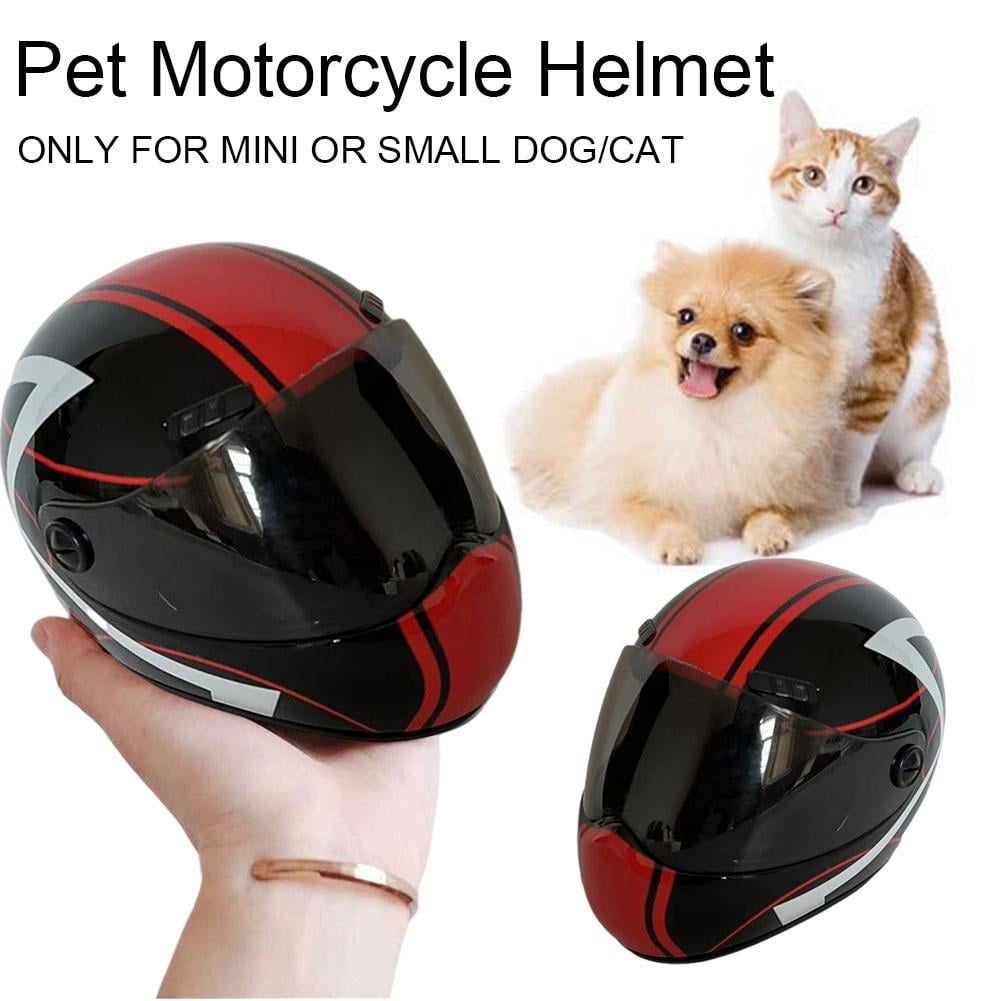 Blarkrus Motorcycle Safety Helmet For Little Dogs Cat Puppy Biker Pets